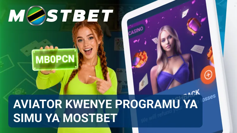 Programu ya simu ya MostBet inaonyesha mchezo wa Aviator ukifanya kazi kwenye skrini ya simu mahiri.