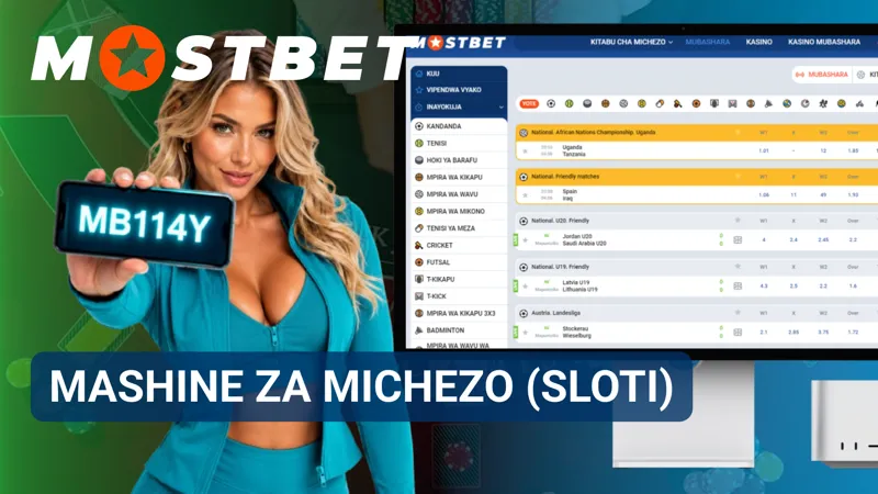 Mashine za sloti zinawasilisha mada tofauti na mizunguko ya zawadi kwenye kasino ya Mostbet.