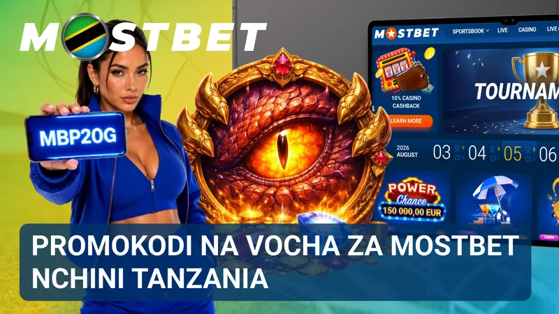 Kadi za promokodi na vocha zinaonekana pamoja na sehemu za bonasi za MostBet Tanzania.